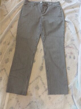 GAP Black and White Pinstripe Ankle Pants